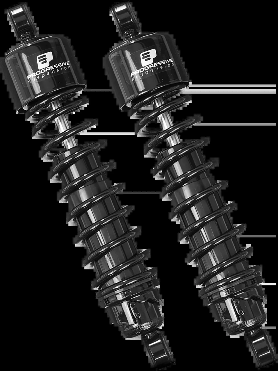 Progressive Suspension 412 Series Shock Absorber for Improved Handling and Stability