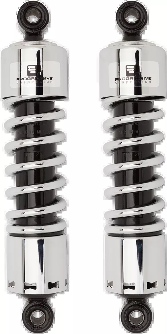 Progressive Suspension 412 Series Shock – Chrome for Harley Dyna – Model