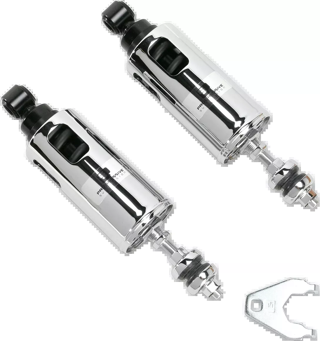 Progressive Suspension 422 Series Adjustable Shocks for Heavy Duty Applications – Chrome – 950 lb/in – Model 422-4037C