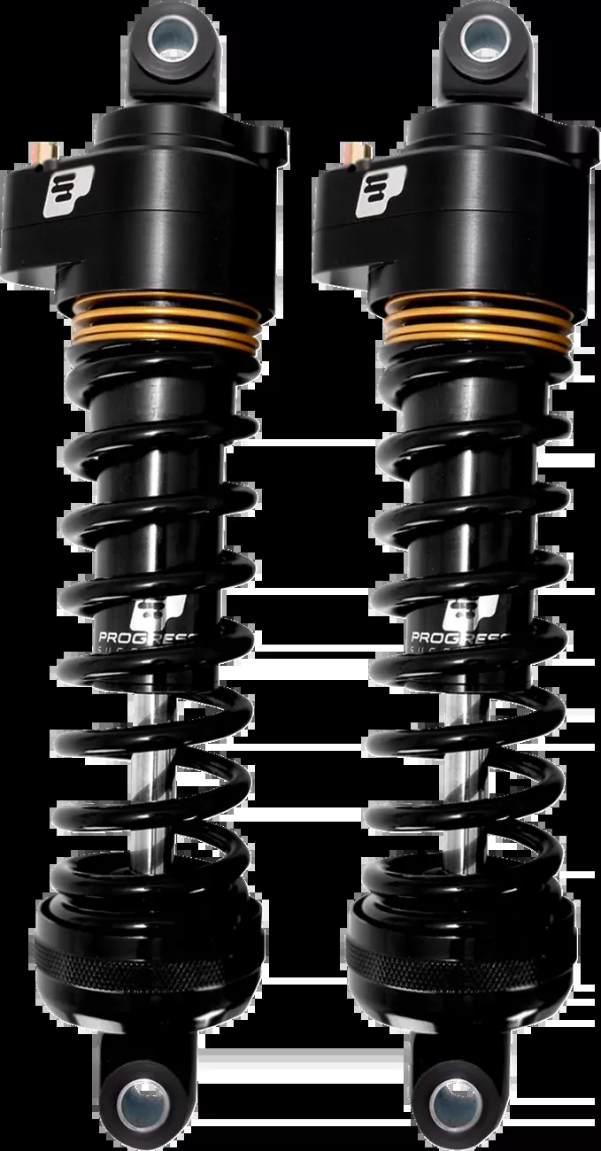 Progressive Suspension 944 Series Ultra Low Shock for Touring Bikes – 12.5 Inches – Black/Gold, Part #944-4001UL-QPS