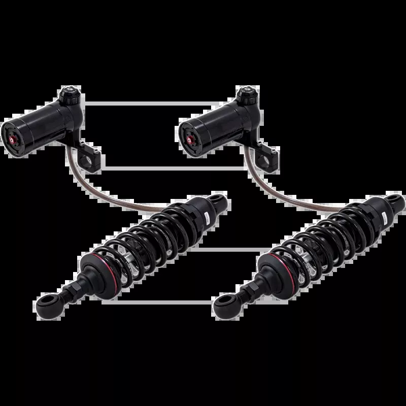 PROGRESSIVE SUSPENSION 990 REMOTE RES BLACK 13″ HARLEY BAGGERS 93-25