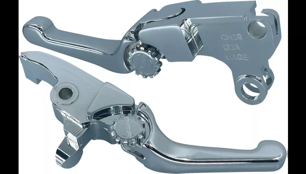 PSR Anthem Adjustable Shorty Lever Set for Harley Davidson – Chrome – 23-24 Road/Street Glide – 12-01667-20