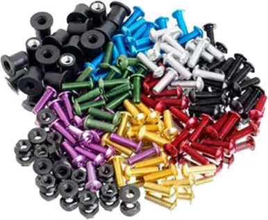 Puig Windscreen Screw Kit Standard Nut (Gold) - 0956G