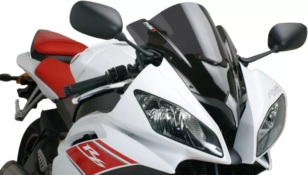 Puig Z Racing Windscreen for 2008-16 Yamaha YZF-R6- Dark Smoke