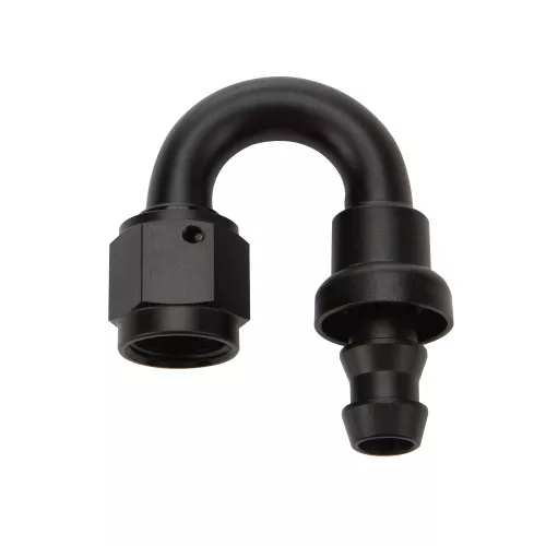 Pushlock Hose End Black 180 Deg Elbow -12 ALL49485