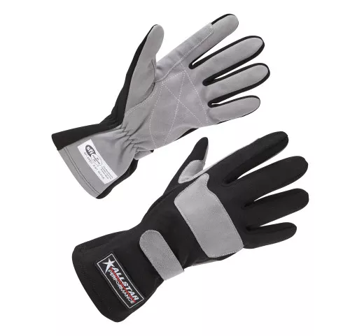 Racing Gloves SFI 3.3/1 S/L Black/Gray Small ALL911011