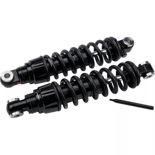 RacingBros 12.5" Mono R Bazooka Shocks for 1991-2017 Harley Dyna - Heavy Duty