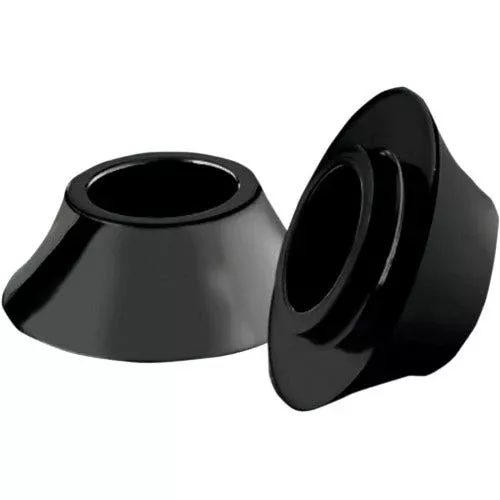 RC Black Front 25mm Tapered Axle Wheel Spacers For Harley FLH Bagger '08-'18