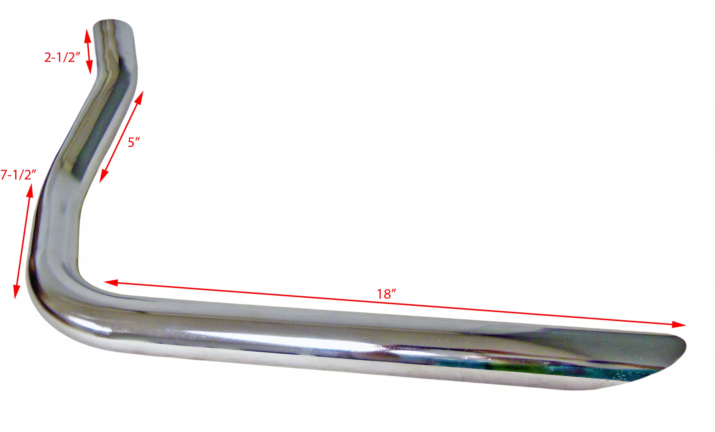 Rear Drag Straight Pipe Exhaust - Right Side