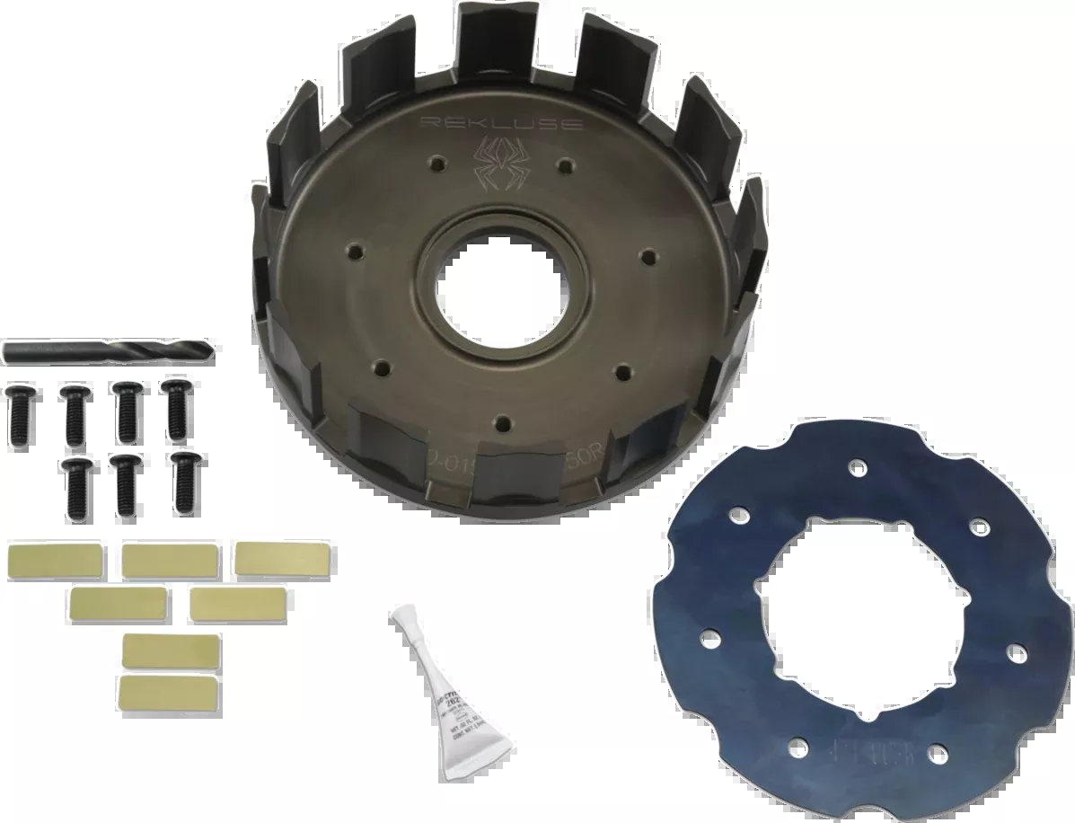 REKLUSE Clutch Basket RMS-4115 – Billet Aluminum with Replaceable Cushions for Enhanced Durability and Smooth Operation