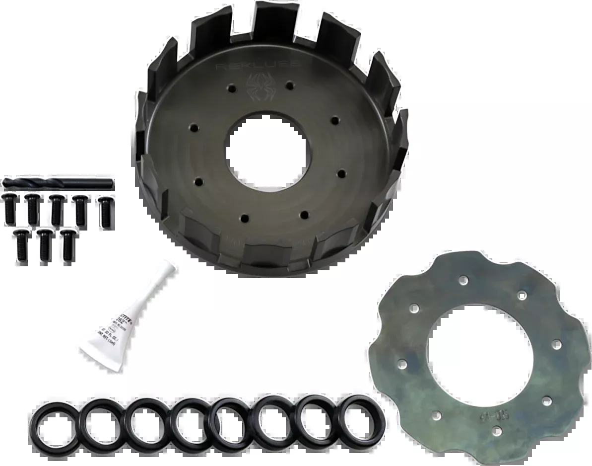 REKLUSE Clutch Basket RMS-4136 – Precision CNC-Machined Aluminum with Replaceable Cushions