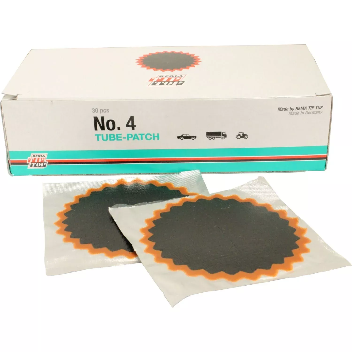 REMA TIP TOP No.4Round Red Edge Tube Patch 3″ -Box of 30