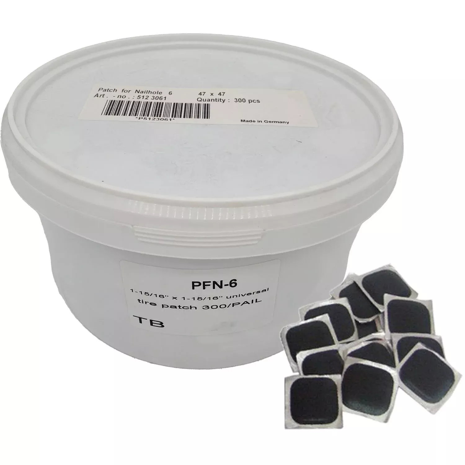 REMA TIP TOP PFN-6 1-15/16" x 1-15/16" Universal Tire Patch Pail of 300