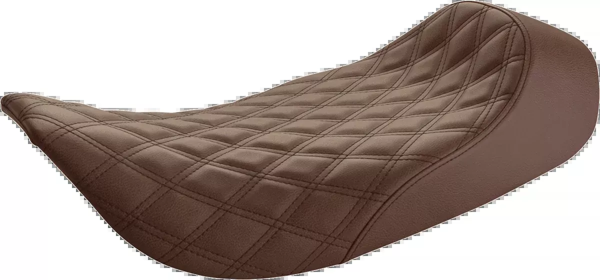 Renegade Solo Seat - Lattice Stitched - Brown - FLH '97-'07