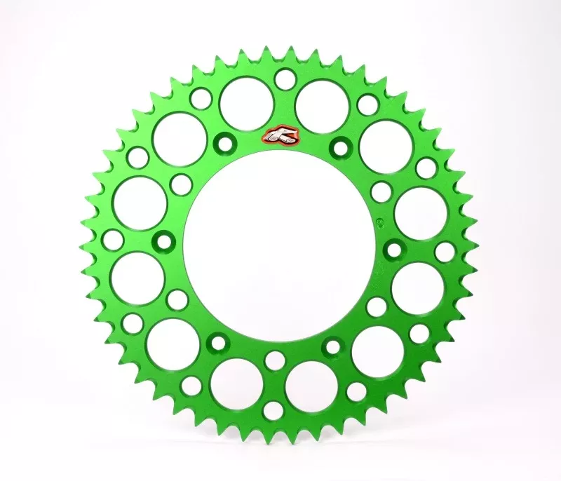 Renthal 20-22 Kawasaki KLX300R Rear Grooved Sprocket – Green 520-50P Teeth