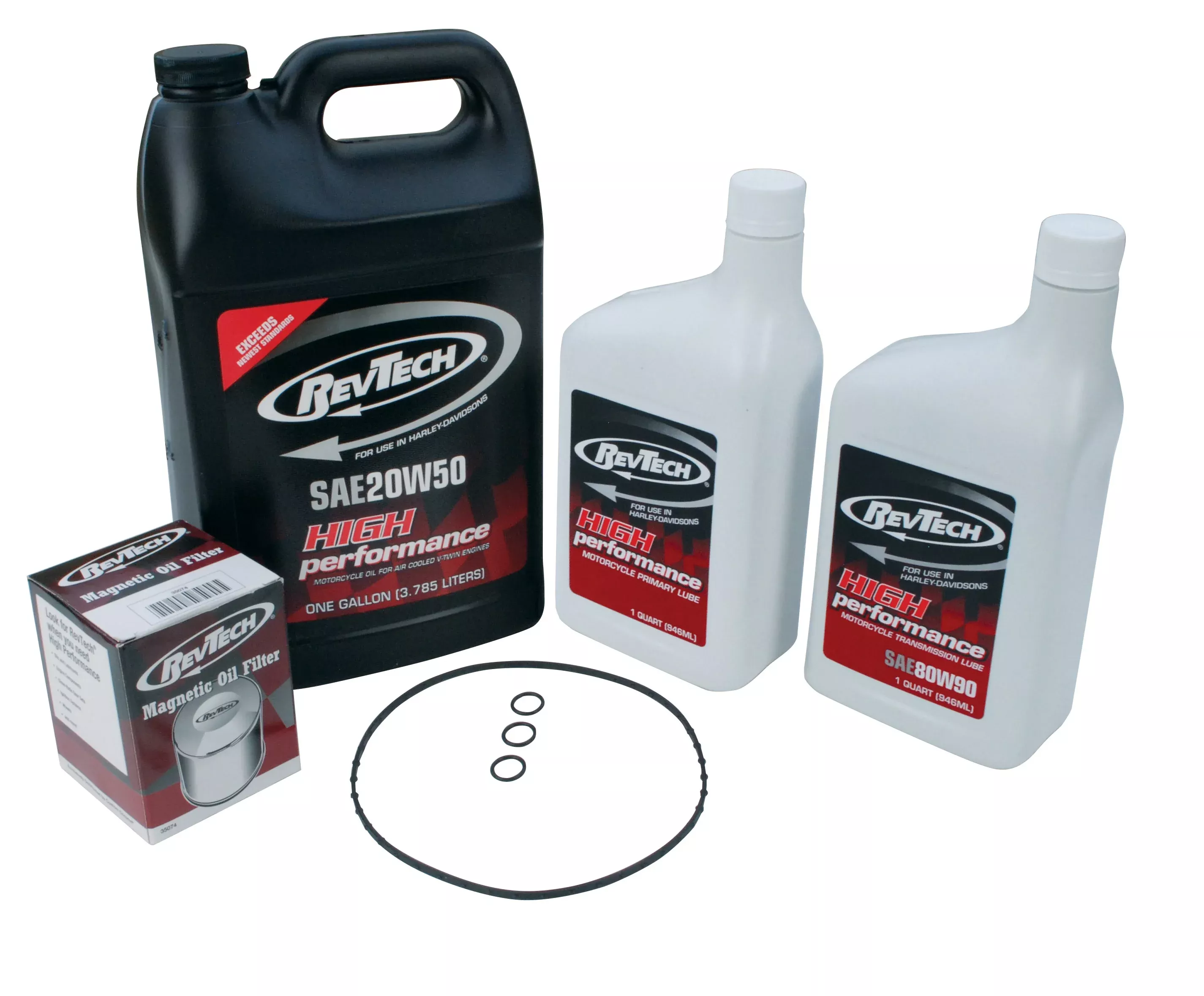 RevTech High Performance Complete Oil Change Kit Harley 5 Speed Twin Cam 99-06