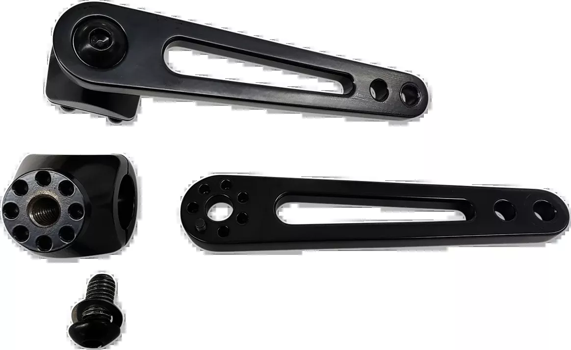 Rivco Black 1-1/4" Clamp on Adjustable Footpeg Highway Peg Mount for Harley