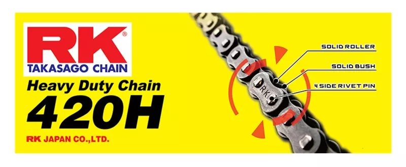 RK Chain 420H-130 – Natural