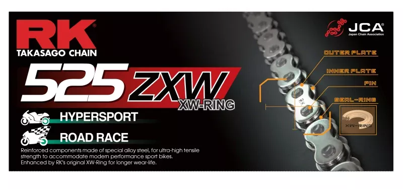 RK Chain CC525ZXW-120L XW-Ring – Chrome