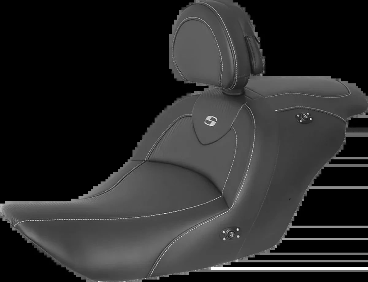 Roadsofa™ Carbon Fiber Heated Seat - Black - with Backrest - GL1800 '14-'17