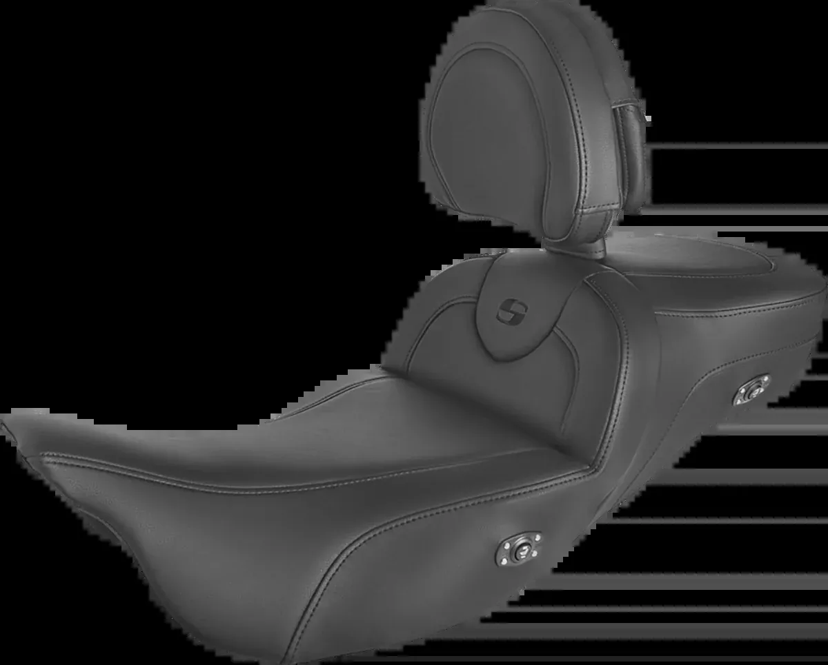 Roadsofa™ Extended Reach Heated Seat - Black - w/ Backrest - FL '08-'24