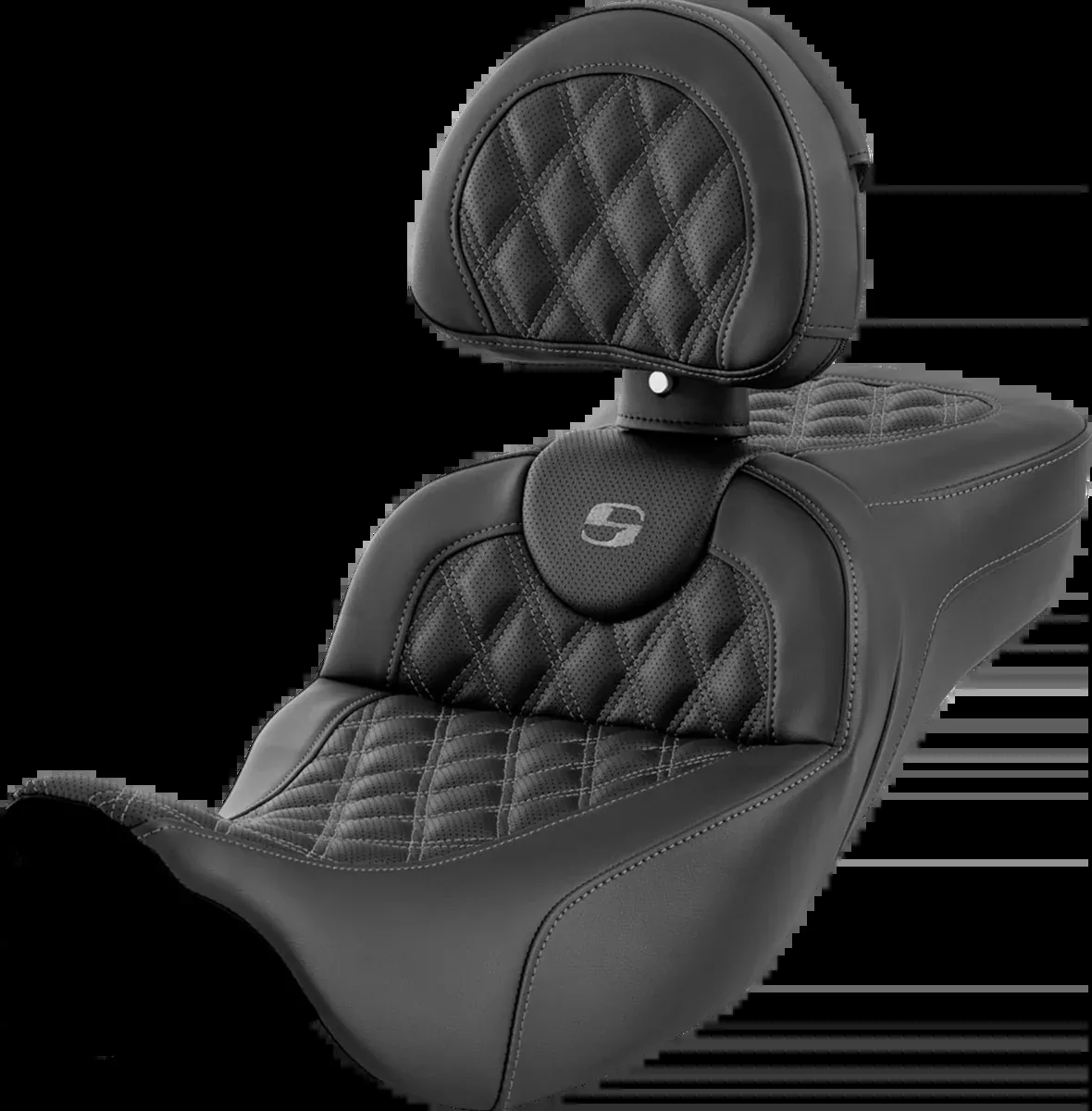 Roadsofa™ Extended Reach Seat - Lattice Stitch - Dark Gray Stitch - with Backrest - FL '08-'24