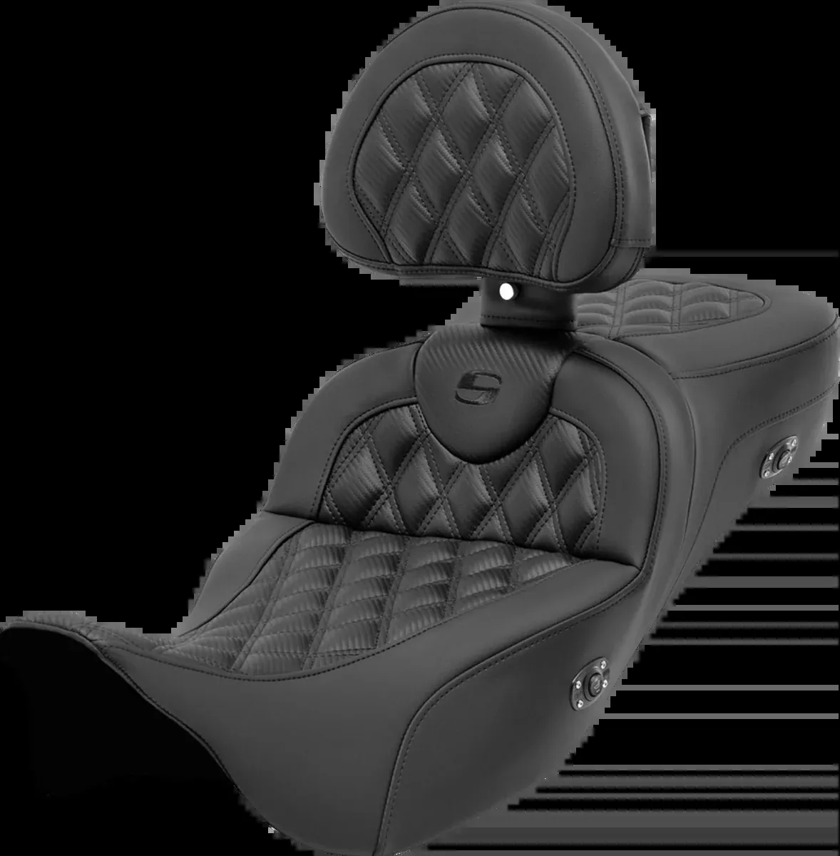 Roadsofa™ Extended Reach Seat - with Backrest - Lattice Stitch - Carbon Fiber - FL '08-'23