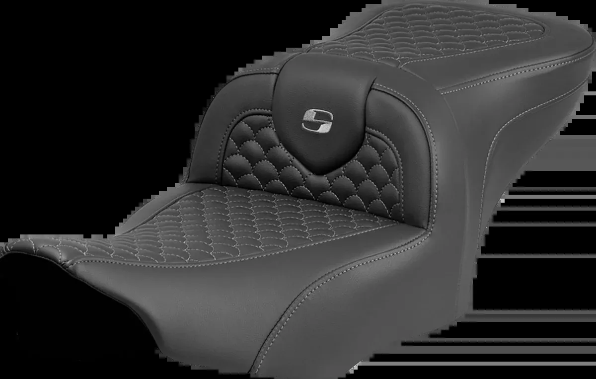 Roadsofa™ Seat - Dragon Scale Stitch - Dark Gray Stitch - w/o Backrest - FLTR/FLHX '23-'24