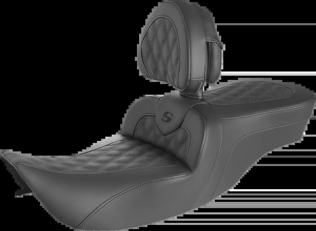 Roadsofa™ Seat - Full Lattice Stitch - with Backrest - FLH '97-'07