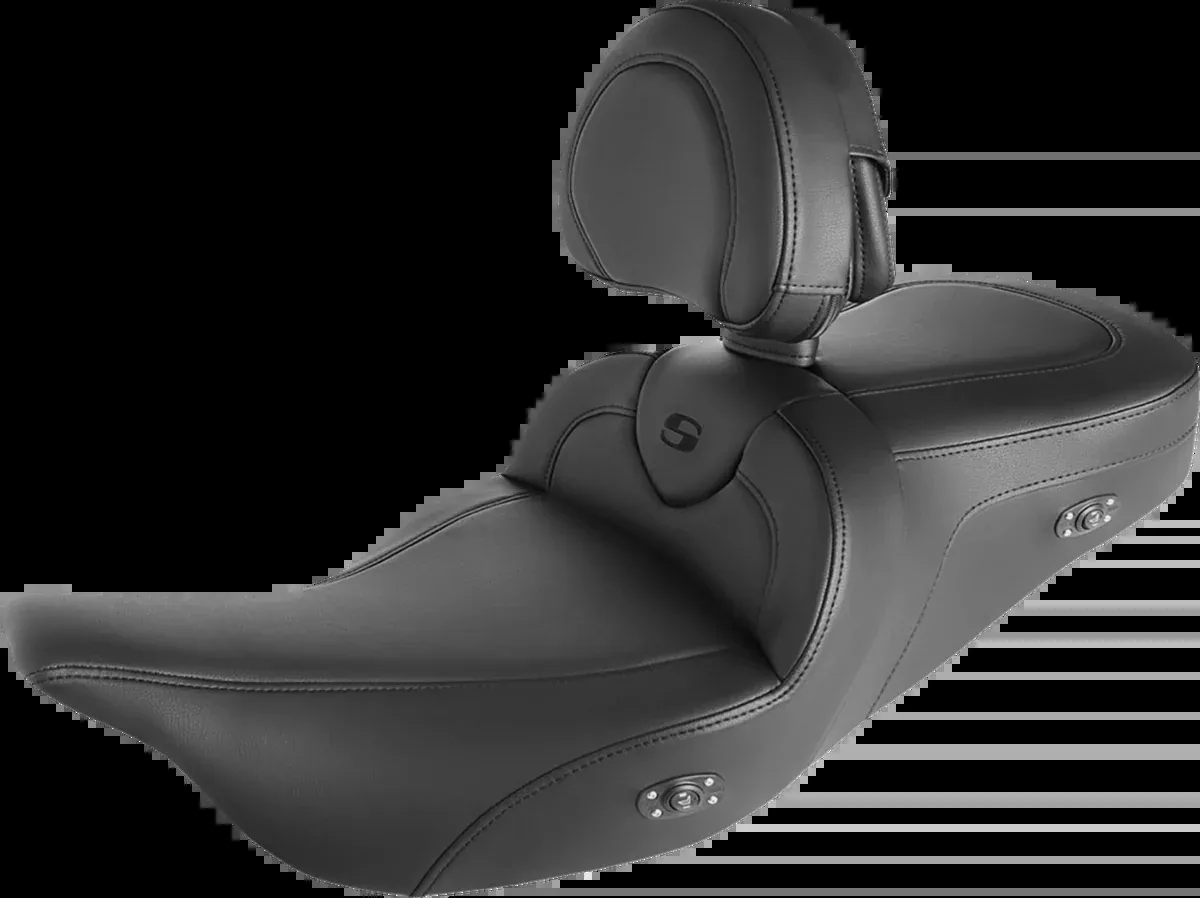 Roadsofa™ Seat - Heated - w/ Backrest - Black Stitching - FLH/FLT '08-'24