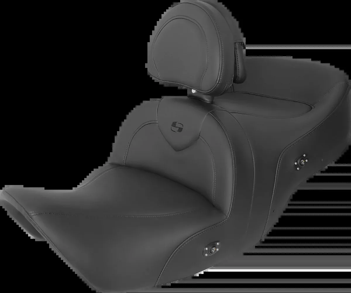 RoadSofa™ Seat - with Backrest - Black w/ Black Stitching - Heated - GL1800 '01-'10