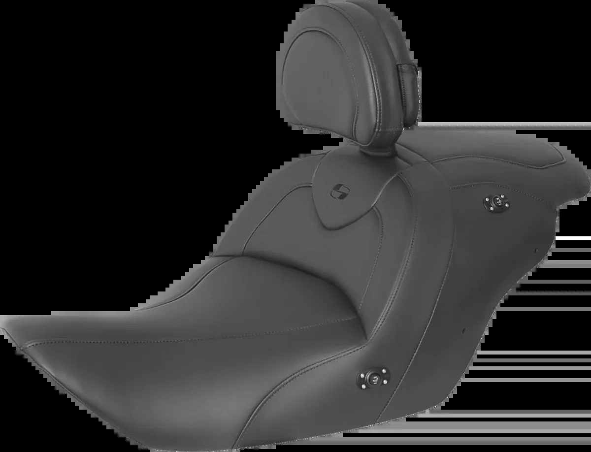 RoadSofa™ Seat - with Backrest - Black w/ Black Stitching - Heated - GL1800 '14-'17