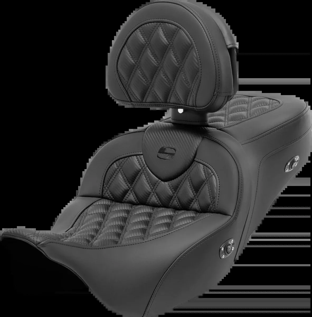 Roadsofa™ Seat - with Backrest - Lattice Stitch - Carbon Fiber - FL '08-'23