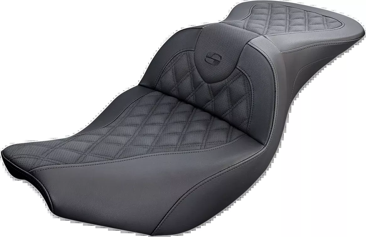 Roadsofa™ Seat - without Backrest - Lattice Stitch - Black - Indian '14-'24
