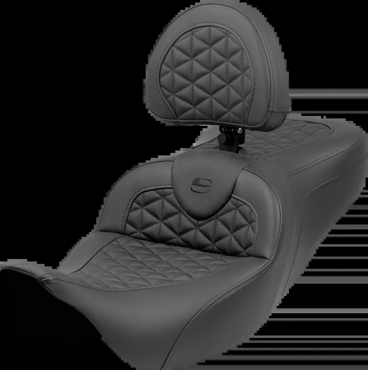 RoadSofa™ Tri Gripper Seat - Standard Reach - w/ Backrest - FLH/FLT '08-'25