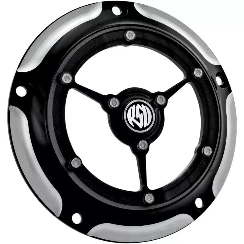 Roland Sands RSD Black Contrast Cut Clarity 5 Hole Derby Cover Harley T/C 99-14