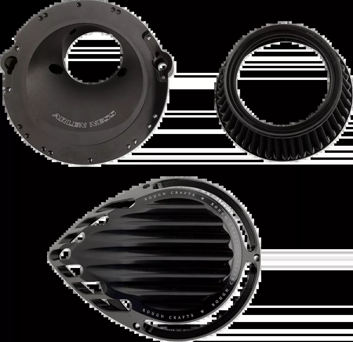 Rough Craft Air Cleaner Kit - Black