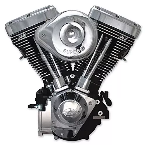 S&amp,S Cycle S&S Cycle V124 V Series Complete Wrinkle Black Engine 31-9885
