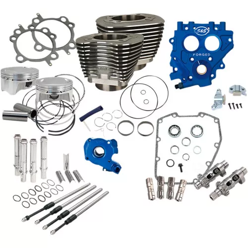 S&S 100" Power Package Kit Chain Drive for 1999-2006 Harley Twin Cam - Black