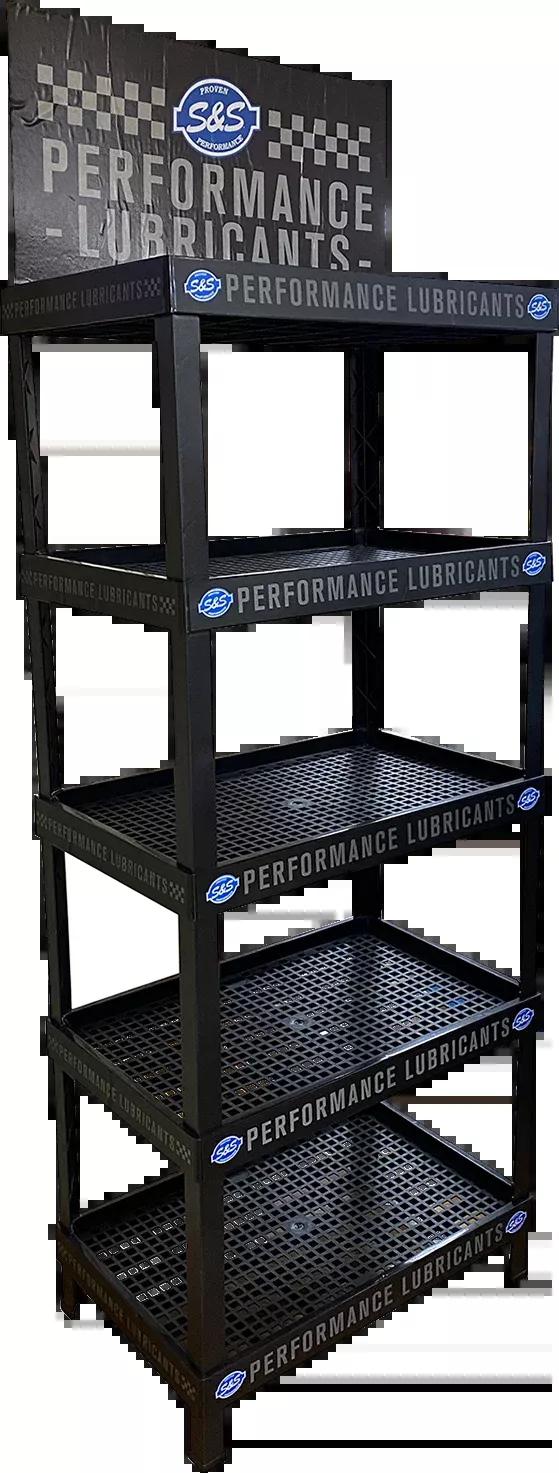 S&S CYCLE 5-Shelf Oil Display X80-6025S-5 for Retail Stores