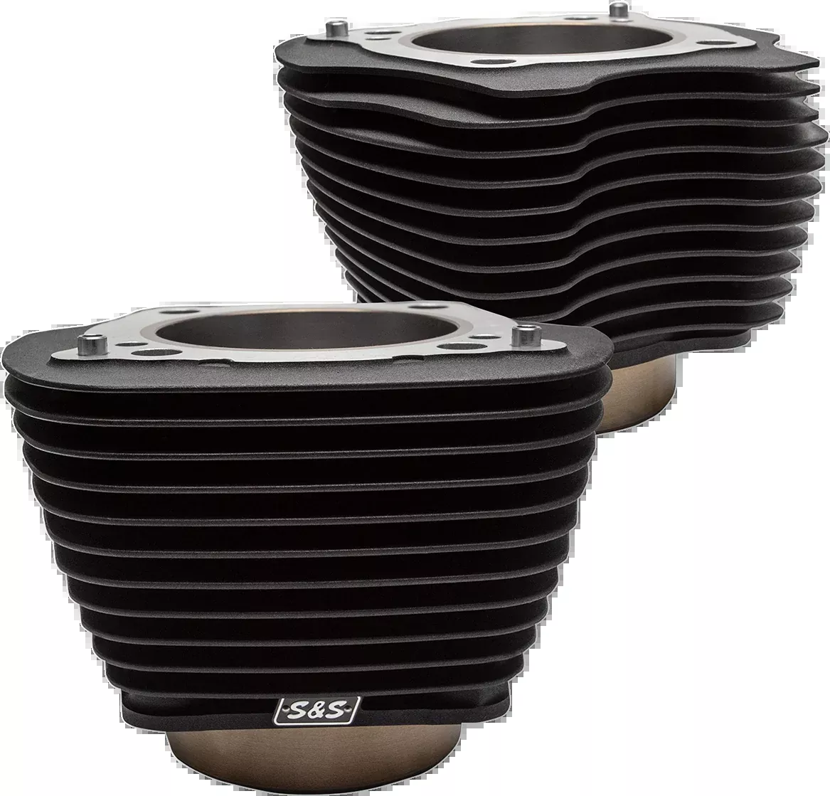 S&S Cycle Big Bore Cylinder Set - 4.250" Wrinkle Black Finish - M8 - Part 910-0683