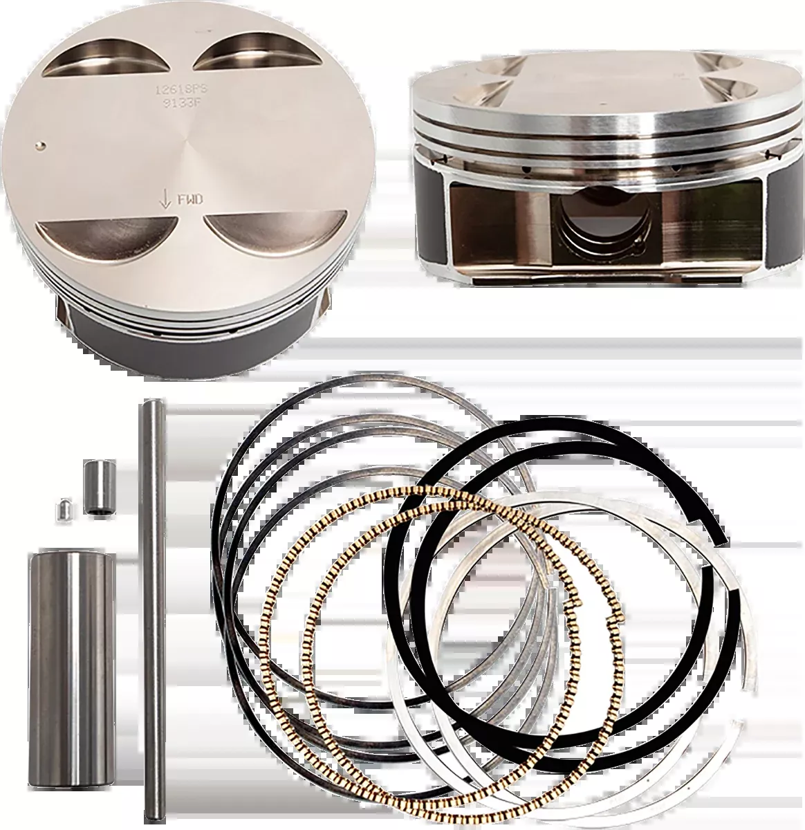 S&S CYCLE Big Bore Piston Kit – 124″ – +.010 – M8 (Part Number 920-0141)