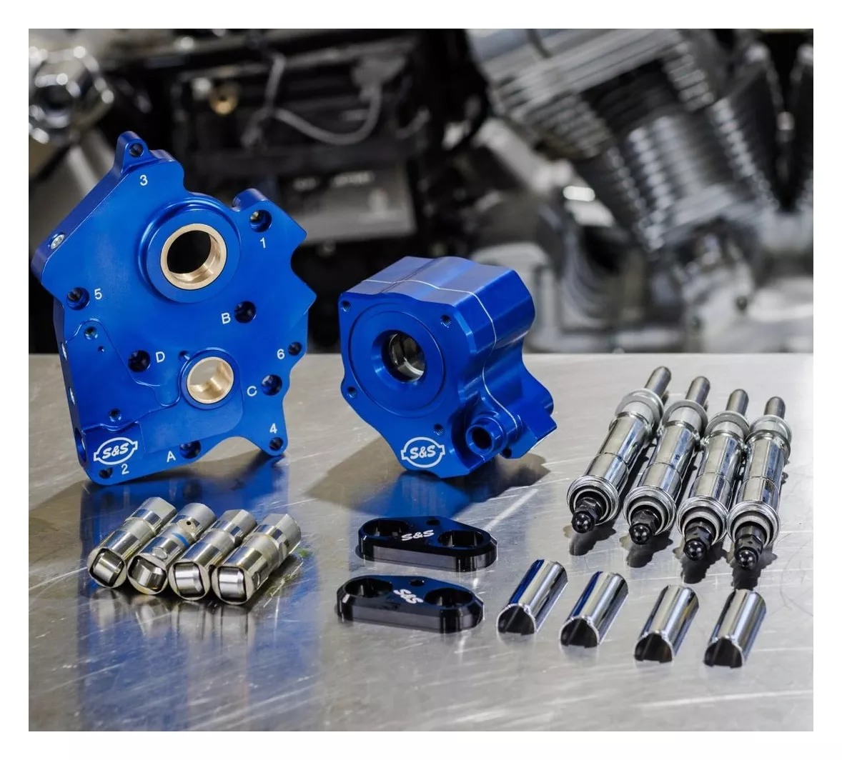 S&S Cycle Chain Drive Cam Chest Kit Without Cams For Oil Cooled Harley Softail / Touring2017-2026