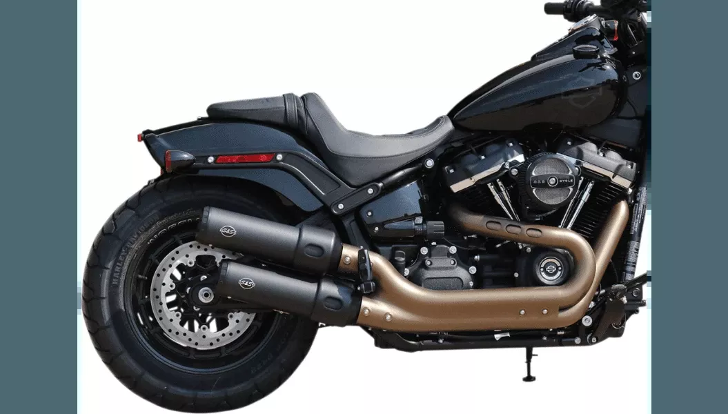 S&S Cycle Grand National Slip Ons for Harley Davidson '18-Up M8 Softail Fat Bob