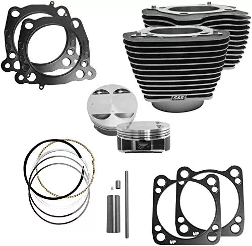 S And S Cycle M8 Models W/107″ 124 In124″ Big Bore Kit M8 Blk 910-0625 New