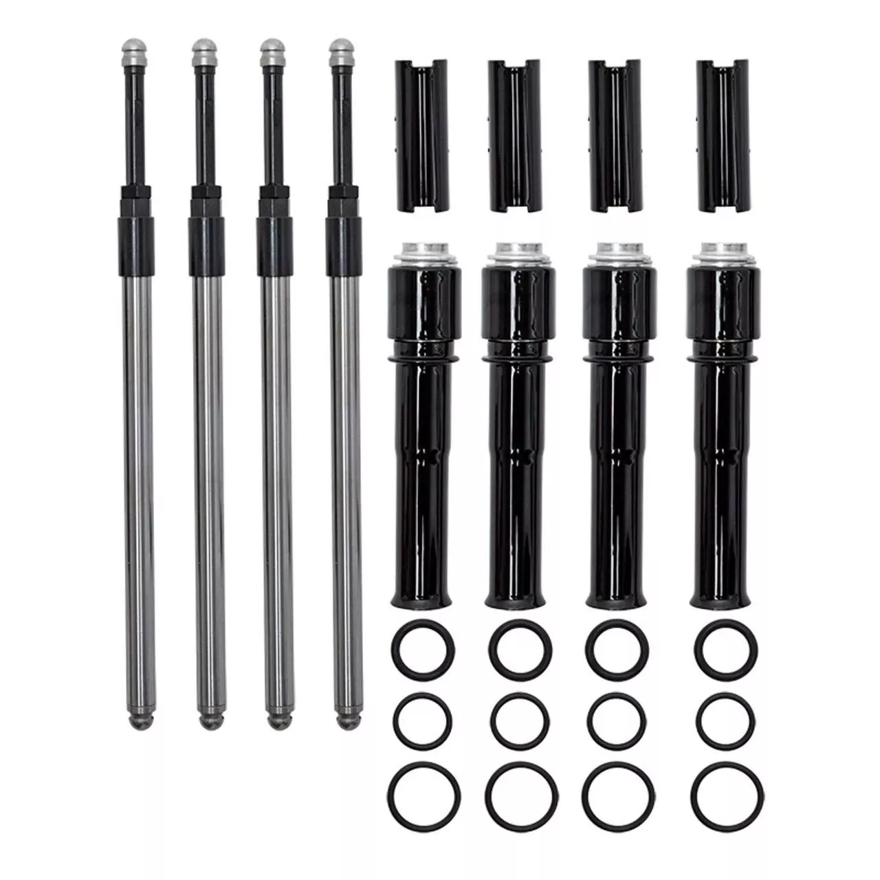 S&S Cycle Quickee Pushrods with Gloss Black Covers for '17-up M8 Models