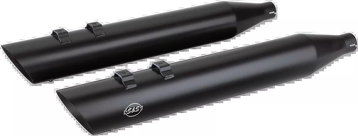 S&S CYCLE Slash Cut Mufflers - Twin Cam Touring - Black - 550-0692