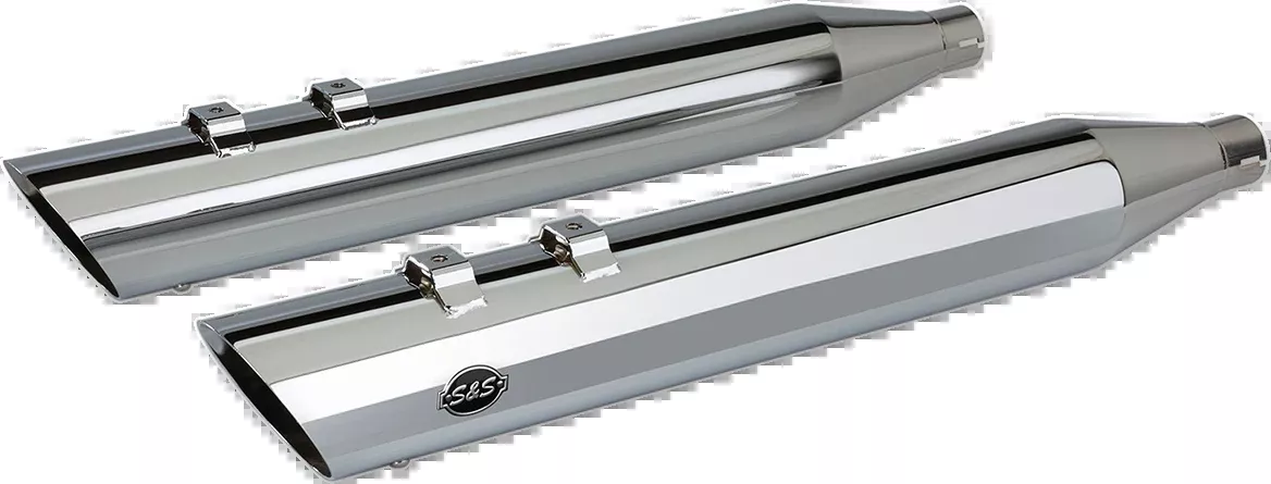 S&S CYCLE Slash Cut Mufflers - Twin Cam Touring - Chrome - 550-0691