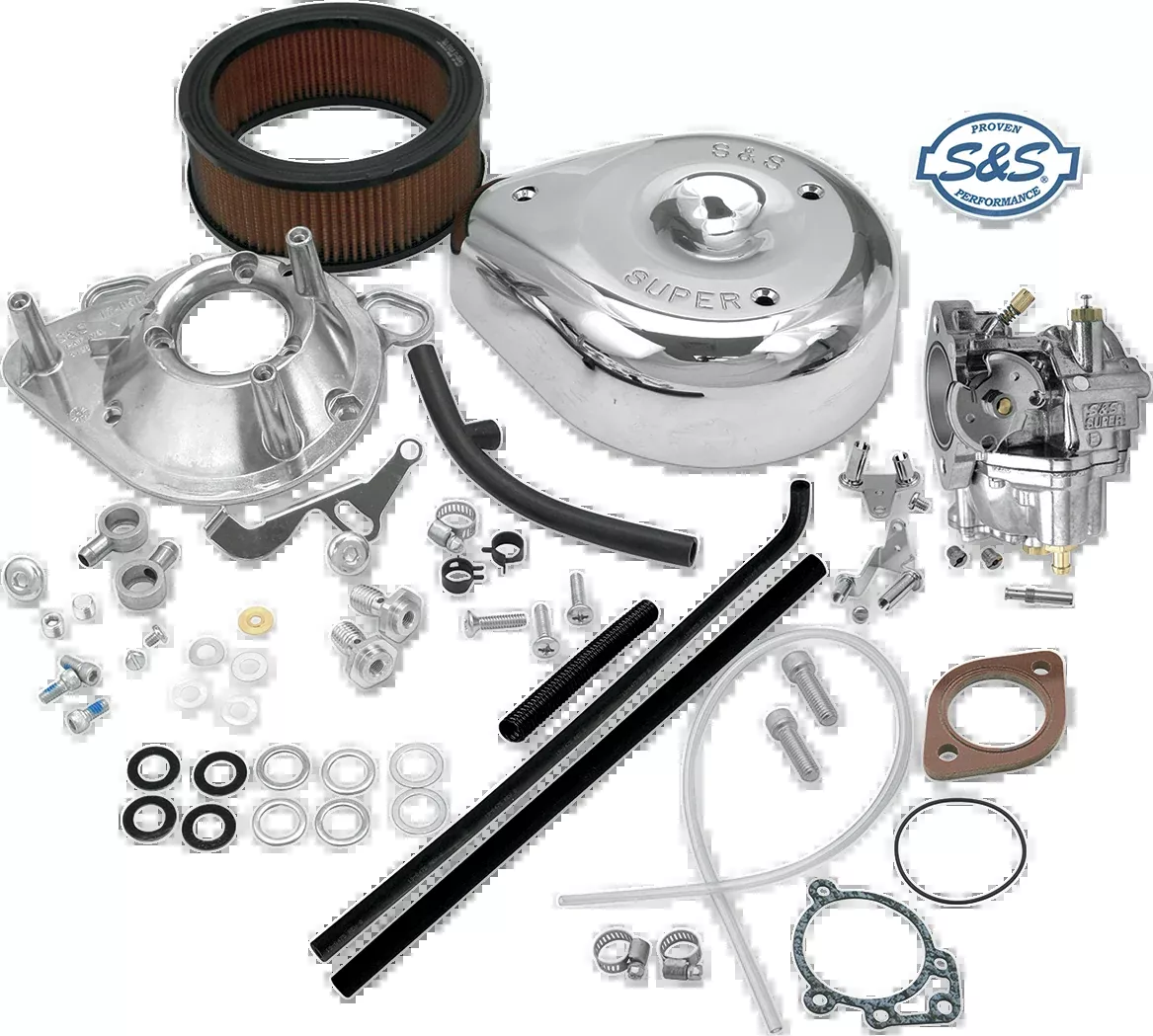 S&S CYCLE Super E Carburetor Kit for Evolution Big Twin 11-0442