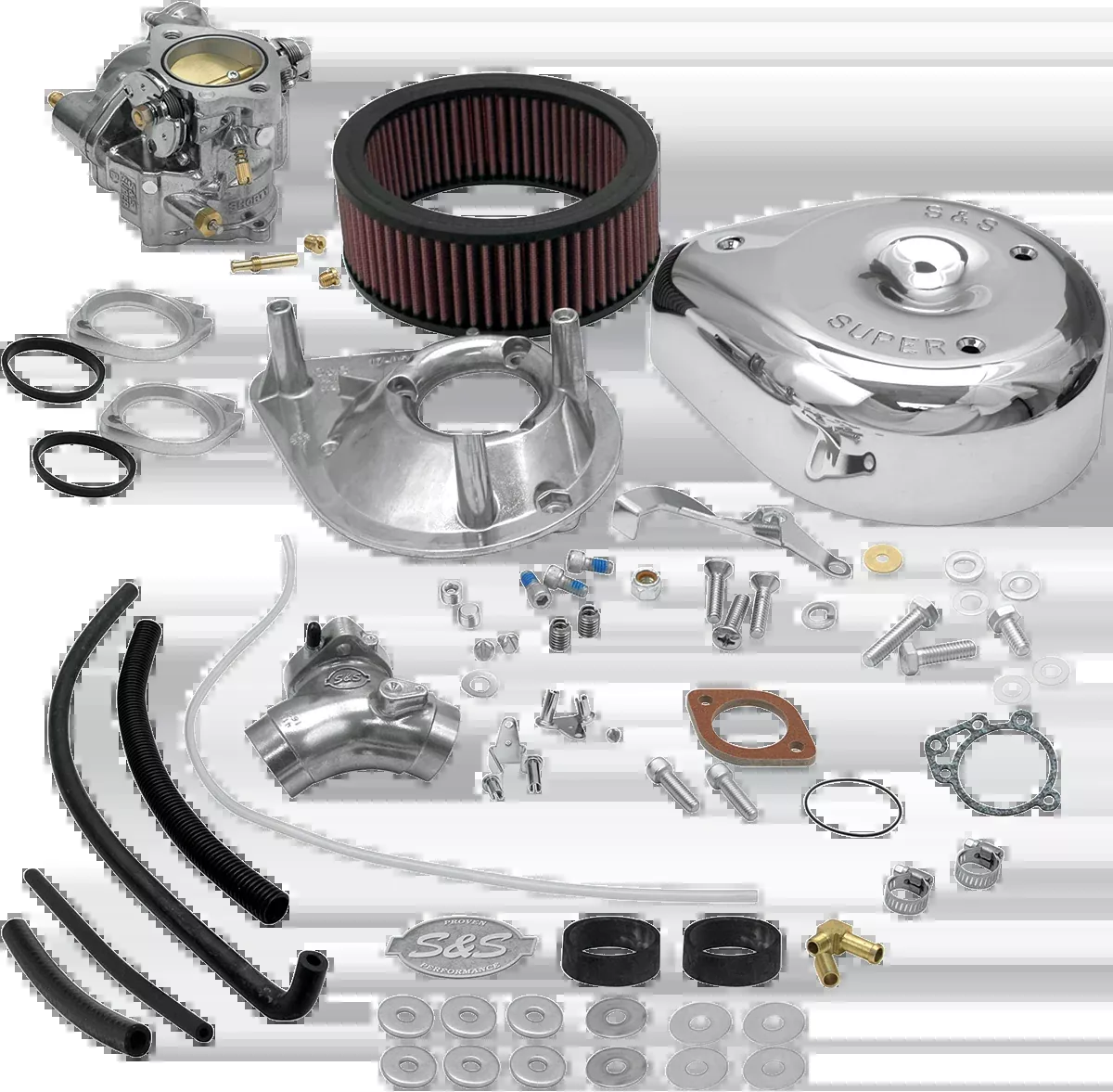 S&S CYCLE Super E Carburetor Kit with Manifold for Big Twin 11-0407